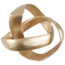 Spiral Elegance 16cm Gold Metal Indoor Sculpture