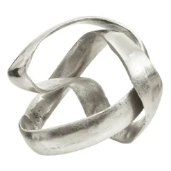 Spiral Elegance 16cm Silver Metal Indoor Sculpture