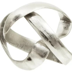 Spiral Elegance 16cm Silver Metal Indoor Sculpture