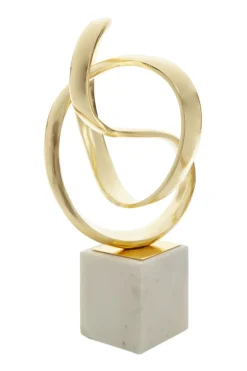 Spiral Symphony 34cm Gold Metal Indoor Sculpture