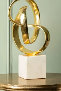 Spiral Symphony 34cm Gold Metal Indoor Sculpture