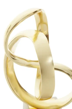 Spiral Symphony 34cm Gold Metal Indoor Sculpture