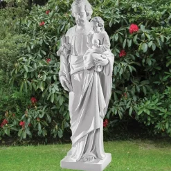 St. Joseph 79cm Marble Resin Garden Statue