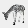 Starlight Stag 90cm LED Silver Metal Garden Sculpture