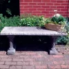 Straight Pattern Top Stone Garden Bench