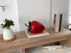 Strawberry Pop 24cm Red Resin Indoor Sculpture