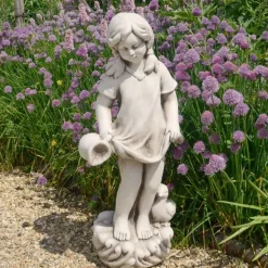 Summer Girl 71cm Stone Resin Garden Statue