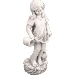 Summer Love Boy & Girl Stone Resin Garden Statues