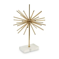 Sunburst 46cm Gold Metal Indoor Sculpture