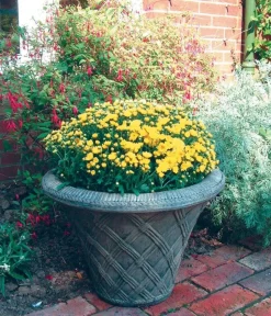 Thatched Urn Stone Garden Planter