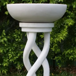 Thirlmere Modern Marble Resin Garden Birdbath
