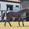Thoroughbred Horse Life-Size Bronze Metal Garden Statue