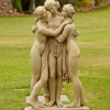 Three Graces Bathstone Stone Garden Statue