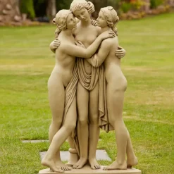 Three Graces Bathstone Stone Garden Statue