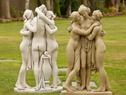 Three Graces Portland Stone Garden Statue