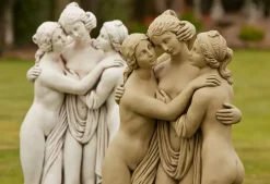 Three Graces Portland Stone Garden Statue