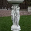 Three Graces Stone Garden Bird Bath