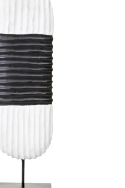 Tic-Tac 60cm Black & White Wood Indoor Sculpture