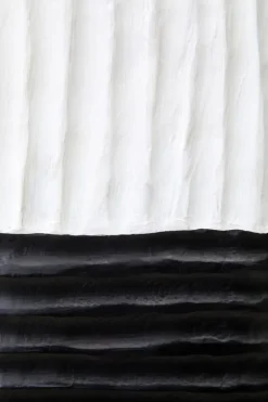 Tic-Tac 60cm Black & White Wood Indoor Sculpture