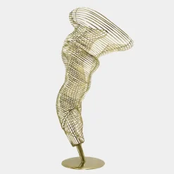 Tornado 152cm Gold Metal Garden Sculpture