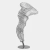 Tornado 152cm Silver Metal Garden Sculpture