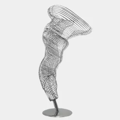 Tornado 152cm Silver Metal Garden Sculpture