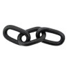 Triple Link 5cm Black Metal Indoor Sculpture