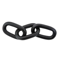 Triple Link 5cm Black Metal Indoor Sculpture