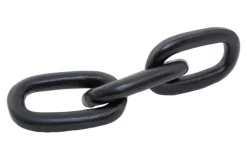 Triple Link 5cm Black Metal Indoor Sculpture