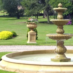 Triple Tier Fountain & Pool Surround Stone Water Feature