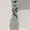 Twin Flame Contemporary Stone Garden Sculpture