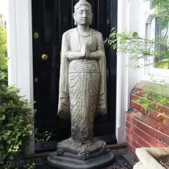 Upright Buddha Stone Garden Statue