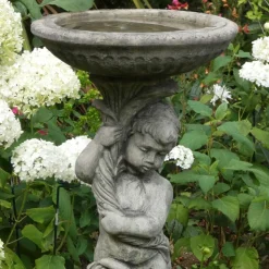 Urchin Design Stone Garden Bird Bath