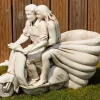 Vespa Lambretta Scooter Stone Garden Planter Ornament