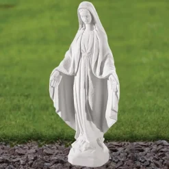 Virgin Mary 35cm Marble Resin Garden Statue