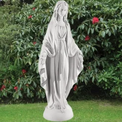 Virgin Mary 97cm Marble Resin Garden Statue