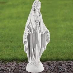Virgin Mary 42cm Marble Resin Garden Statue