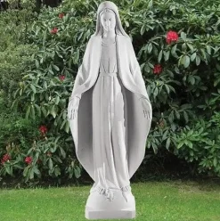 Virgin Mary 79cm Marble Resin Garden Statue