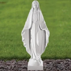 Virgin Mary 41cm Marble Resin Garden Statue