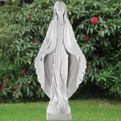 Virgin Mary 75cm Marble Resin Garden Statue