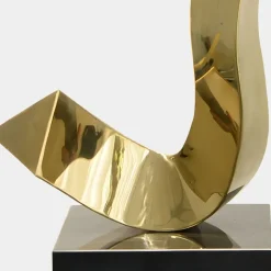 Vivid Edge 65cm Gold Metal Indoor Sculpture