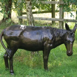 Wild Donkey Bronze Metal Garden Statue