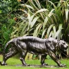 Wild Tiger 51cm Bronze Metal Garden Statue