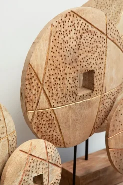 Woodland Disc 52cm Wood Indoor Sculpture