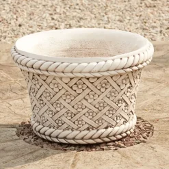 Woven Plant Pot Portland Stone Garden Planter