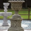 Woven Stone Garden Planter on Pedestal