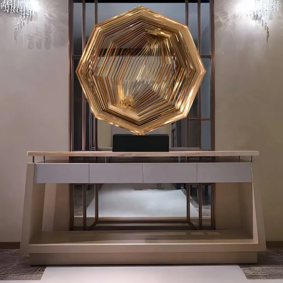 Xenon Grid 70cm Copper Metal Indoor Sculpture