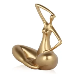 Yoga Grace 25cm Gold Resin Indoor Sculpture