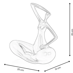 Yoga Grace 25cm Red Resin Indoor Sculpture