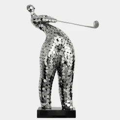 Zen Golf 86cm Silver Metal Indoor Sculpture